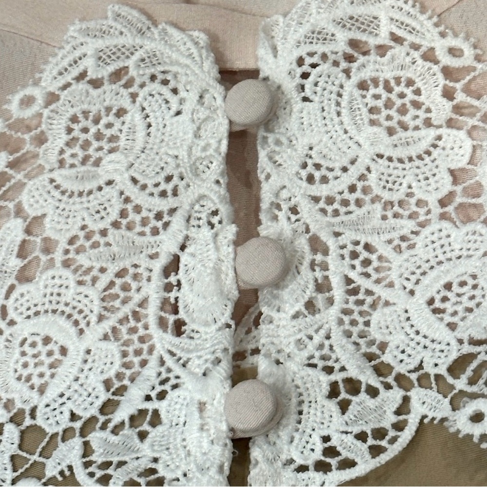 For Love & Lemons Pink Sienna Lace Open Back Mini Dress Size Large NWT - Picture 8 of 10